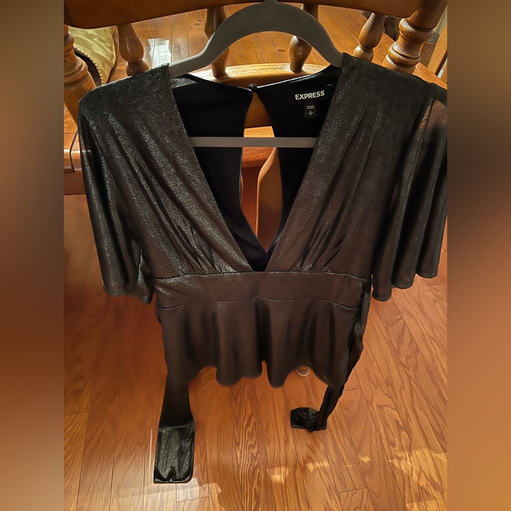 Express Black and Silver Top